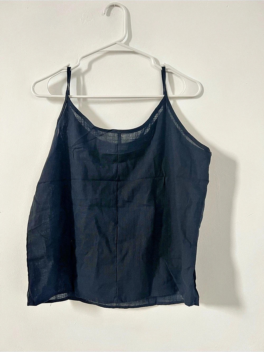 NEW oversized Black tank top linen